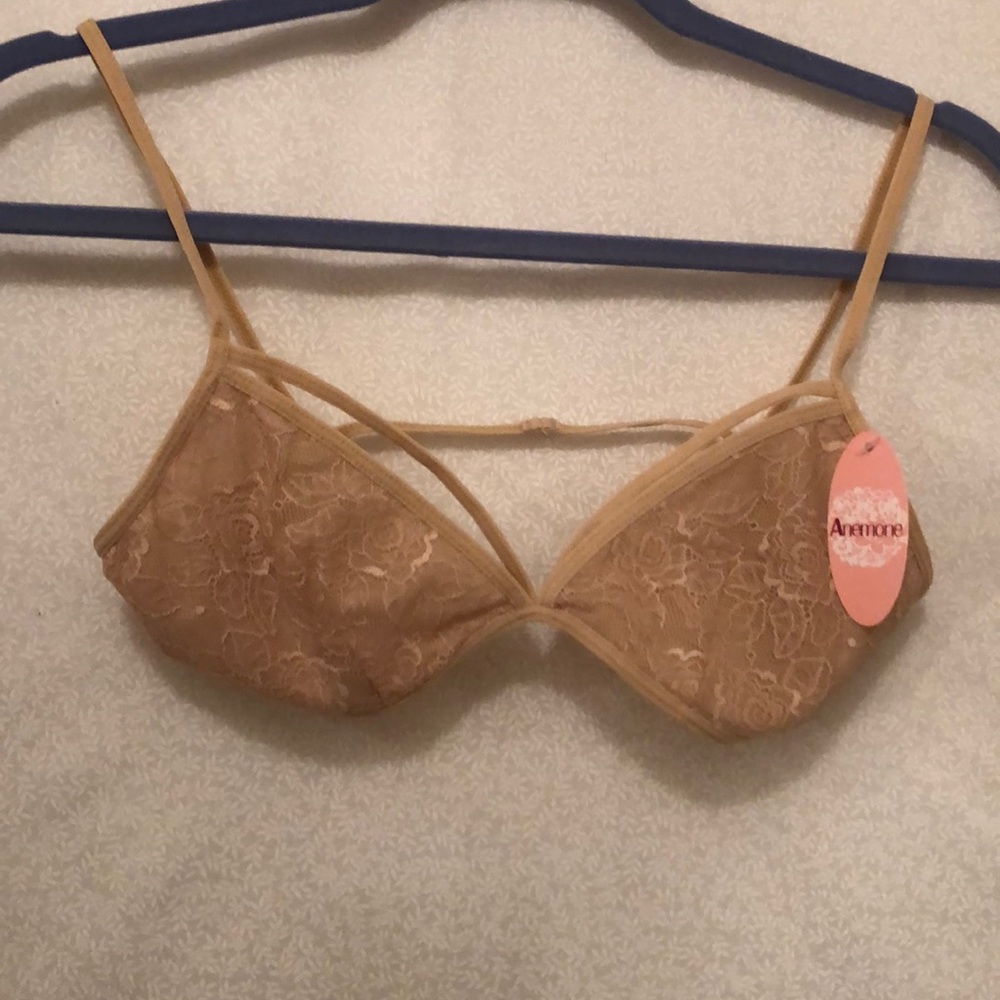 Sexy lace beige bralette
